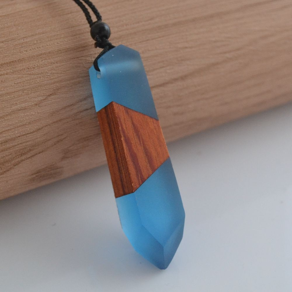 men'woman s Vintage wood resin necklace