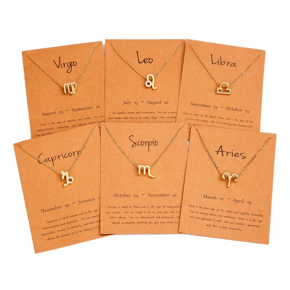 Zodiac Sign Constellations Pendants Necklaces