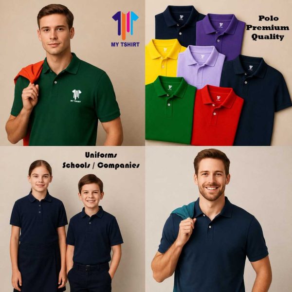 Premium polo T-shirt manufacturing for schools, companies, and export contracts in Egypt